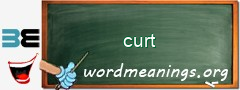 WordMeaning blackboard for curt